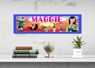 Mulan - Personalized Poster with Your Name, Birthday Banner, Custom Wall Décor, Wall Art - image3